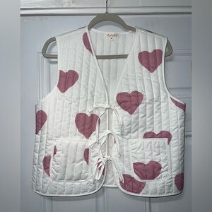 Sweet Generis Medium Heart Quilted Tie Vest